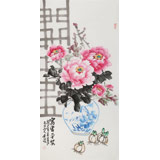 【已售】梁景欣 三尺《富貴平安》 學(xué)院派畫家