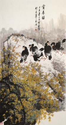 【已售】王寶欽 六尺《賞春圖》當代花鳥牡丹畫名家（詢價）