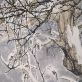 【已售】陳薪名《清寒》代表作精品 第六屆全國花鳥畫展金獎獲得者 已裱軸 出版物原作