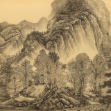 【已售】葛化帥 三尺仿古山水 《湖上春來似畫圖》 千竹書院成員