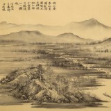 【已售】葛化帥 三尺仿古山水 《湖上春來似畫圖》 千竹書院成員