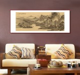 【已售】葛化帥 三尺仿古山水 《湖上春來似畫圖》 千竹書院成員