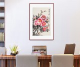 【已售】王偉寧 四尺三開《富貴吉祥》 青年書畫才俊 河南美協(xié)會員