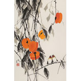 【已售】苗雨 四尺三開《萬事如意》 遼寧工美教授 師從吳冠中