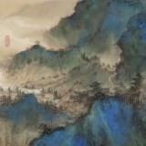 【已售】吳顯剛 四尺斗方《山色空濛雨亦奇》 貴州七星關美協(xié)主席