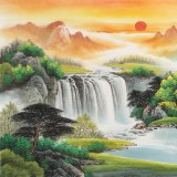 【已售】吳東 小六尺《福地祥光》 著名易經(jīng)風(fēng)水畫家