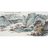 廖崧越 三尺《夢里依舊溪山好》 廣西桂林美協(xié)會(huì)員