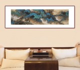 貴州七星關(guān)美協(xié)主席吳顯剛 六尺對開《云山煙巒圖》