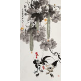 王寶欽 四尺《秋實(shí)圖》當(dāng)代花鳥牡丹畫名家（詢價(jià)）