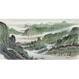 廖崧越 三尺《兩岸猿聲啼不住》 廣西桂林美協(xié)會(huì)員