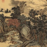 貴州七星關(guān)美協(xié)主席 吳顯剛 小六尺《竹亭松風(fēng)圖》