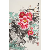 【已售】王偉寧 四尺三開(kāi)《花香醉人》 青年書(shū)畫(huà)才俊 河南美協(xié)會(huì)員