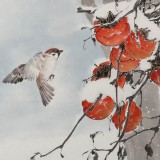 【已售】陳薪名《事事如意》吉祥水墨 第六屆全國花鳥畫展金獎獲得者