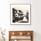 【已售】苗雨 四尺斗方《江南》 遼寧工美教授 師從吳冠中