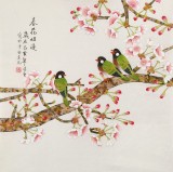 【已售】凌雪 四尺斗方《春花爛漫》 北京美協(xié)會員