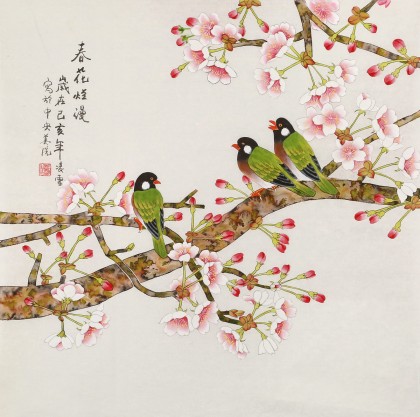 【已售】凌雪 四尺斗方《春花爛漫》 北京美協(xié)會員