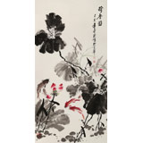 王寶欽 四尺《荷香圖》當(dāng)代花鳥牡丹畫名家（詢價）