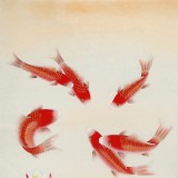 【已售】凌雪 四尺《年年有余》 北京美協(xié)會員