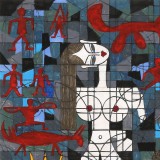 原中文聯(lián)編輯部主任 閻世宏 四尺斗方《圖騰》（詢價(jià)）