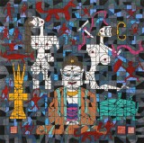 原中文聯(lián)編輯部主任 閻世宏 四尺斗方《圖騰》（詢價(jià)）