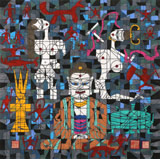 原中文聯(lián)編輯部主任 閻世宏 四尺斗方《圖騰》（詢價(jià)）