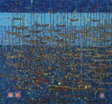 原中文聯(lián)編輯部主任 閻世宏 六尺斗方《漁港》（詢價）