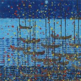 原中文聯(lián)編輯部主任 閻世宏 六尺斗方《漁港》（詢價）