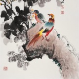 【已售】王寶欽 三尺《錦繡前程》當(dāng)代花鳥牡丹畫名家（詢價）