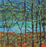 原中文聯(lián)編輯部主任 閻世宏 四尺斗方《河畔》（詢(xún)價(jià)）