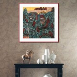 原中文聯(lián)編輯部主任 閻世宏 四尺斗方《山水》（詢價）