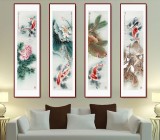 南海禪寺 妙林居士 四條屏《春夏秋冬》