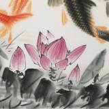 【已售】周升達(dá) 四尺斗方《富貴久魚》 中國畫院國畫組長（詢價(jià)）