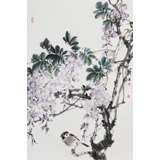 【已售】陳薪名《紫氣東來》 第六屆全國花鳥畫展金獎獲得者