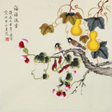 【已售】凌雪 四尺斗方《福祿滿堂》 北京美協(xié)會員