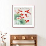 【已售】凌雪 四尺斗方《年年有余》 北京美協會員