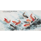 梁景欣 四尺《九龍獻瑞》 青大美院學院派畫家