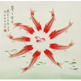 凌雪 四尺斗方《年年有余》 北京美協會員