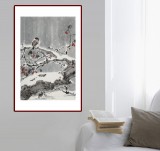 【已售】陳薪名《雪韻》 第六屆全國花鳥畫展金獎獲得者