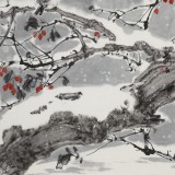 【已售】陳薪名《雪韻》 第六屆全國花鳥畫展金獎獲得者