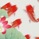 【已售】凌雪 四尺斗方《年年有余》 北京美協會員