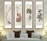 【已售】凌雪 四條屏《春夏秋冬》 北京美協(xié)會員