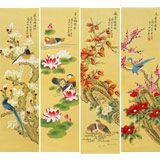 【已售】凌雪 四條屏《春夏秋冬》 北京美協(xié)會(huì)員