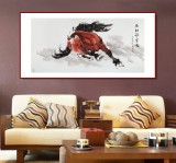 【已售】何一鳴 四尺《馬馳祥云起》 冰雪畫派畫家 師從于志學(xué)