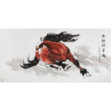 【已售】何一鳴 四尺《馬馳祥云起》 冰雪畫派畫家 師從于志學(xué)