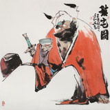 連紅武 四尺斗方《鎮(zhèn)宅圖》 徐悲鴻畫院華北分院副院長