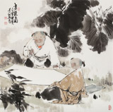 連紅武 四尺斗方《書經(jīng)圖》 徐悲鴻畫院華北分院副院長