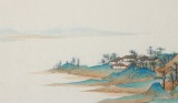 【已售】葛化帥 工筆青綠山水畫(huà)《洞庭湖春色》 千竹書(shū)院成員