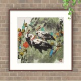 王永剛 三尺斗方《荷塘棲禽圖》 78歲國(guó)家一級(jí)美術(shù)師