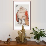 【已售】連紅武 四尺三開《笑口常開》 徐悲鴻畫院華北分院副院長