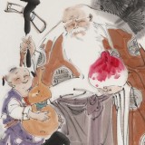 連紅武 三尺《福如東?！?徐悲鴻畫院華北分院副院長